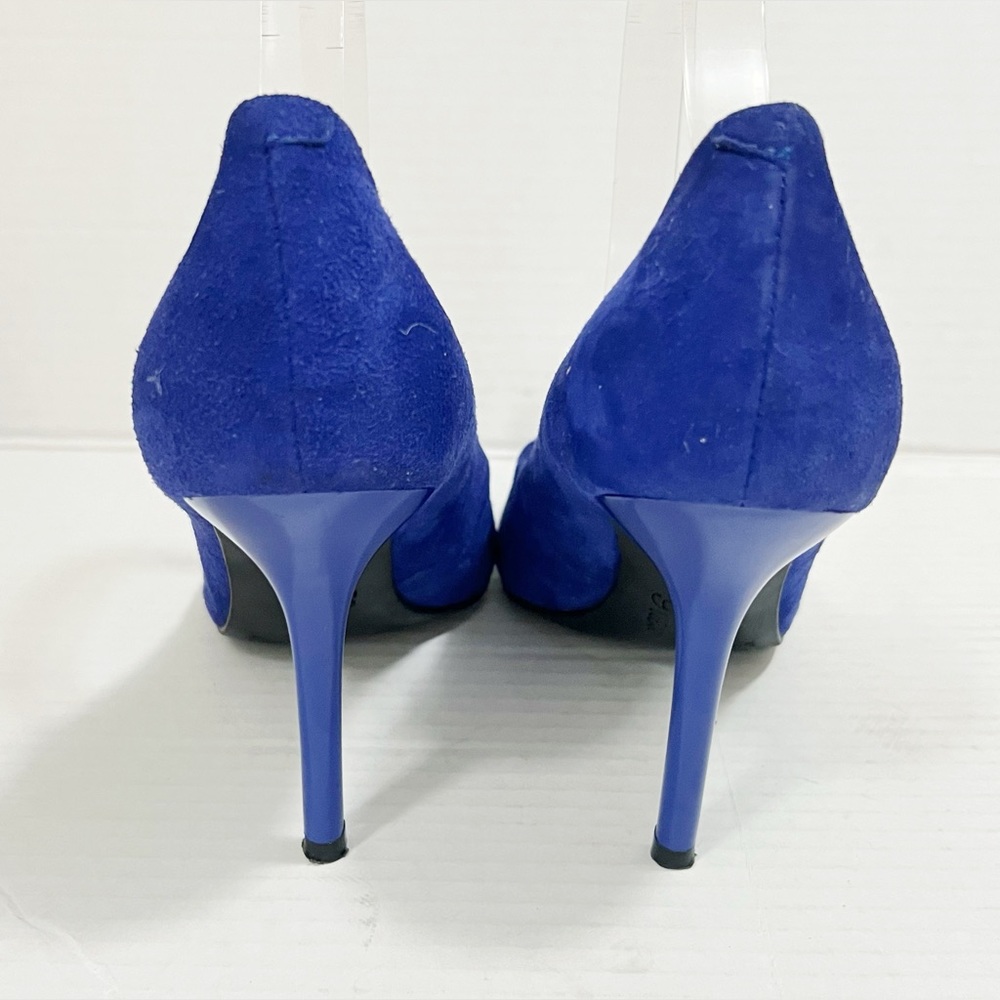 Guess Royal Bleu Suede Pointed Toe Stiletto Heels Size 9/5 M - Picture 2 of 6
